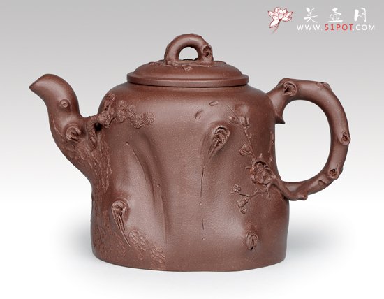 紫砂壶图片：松梅桩 - 宜兴紫砂壶网