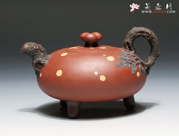 紫砂壶图片：松灵芝壶 - 宜兴紫砂壶网