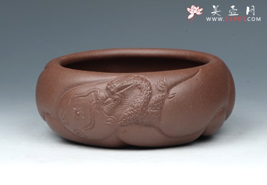 紫砂壶图片：游龙水洗 - 宜兴紫砂壶网