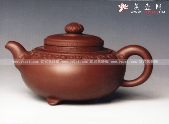 紫砂壶图片：三足如意 - 宜兴紫砂壶网