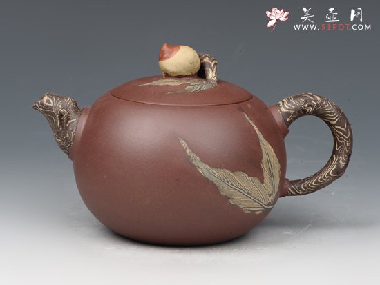 紫砂壶图片：寿桃2 - 宜兴紫砂壶网