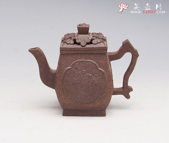 紫砂壶图片：四方蒌空 - 宜兴紫砂壶网