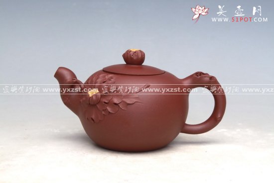 紫砂壶图片：牡丹 - 宜兴紫砂壶网