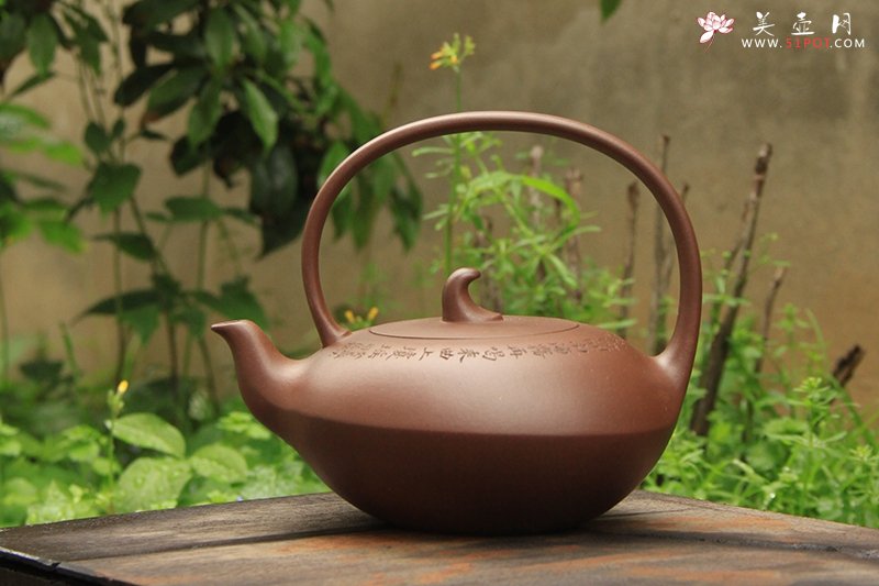 紫砂壶图片：合欢提梁 - 宜兴紫砂壶网