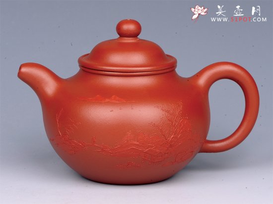 紫砂壶图片：莲子（朱泥） - 宜兴紫砂壶网