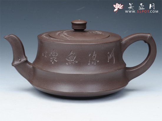 紫砂壶图片：屈竹 - 宜兴紫砂壶网