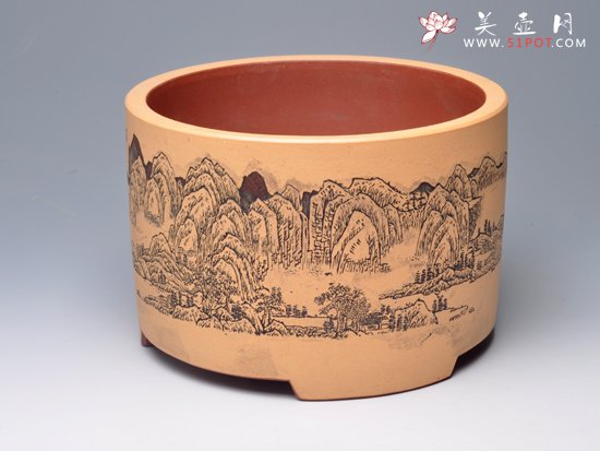 紫砂壶图片：溪山清隐水洗 - 宜兴紫砂壶网