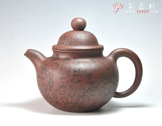 紫砂壶图片：百子掇球 - 宜兴紫砂壶网