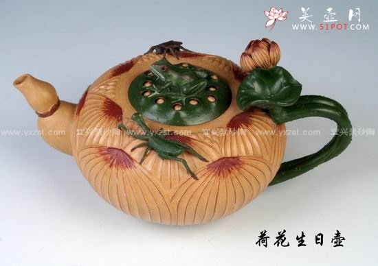 紫砂壶图片：荷花生日壶 - 宜兴紫砂壶网
