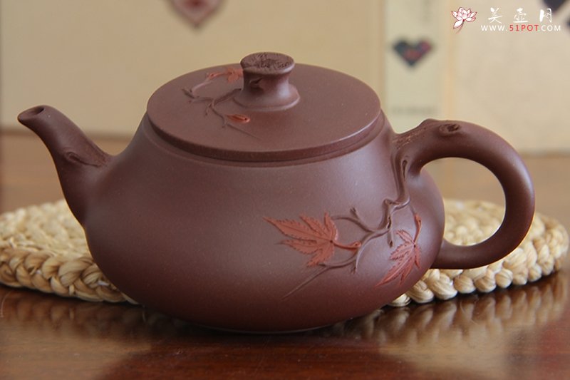 紫砂壶图片：枫叶红了 - 宜兴紫砂壶网