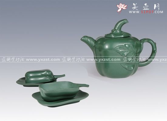 紫砂壶图片：甜椒茶具 拷贝 - 宜兴紫砂壶网