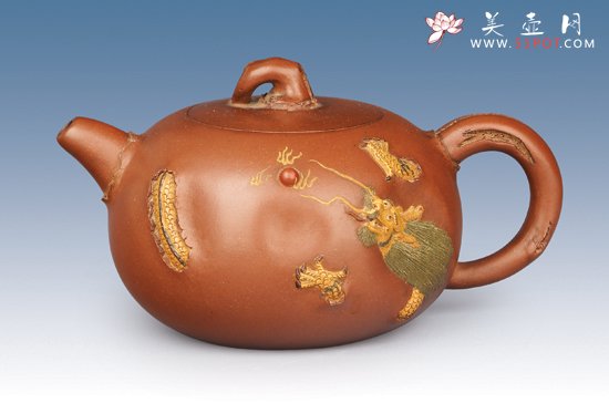 紫砂壶图片：游龙供春 - 宜兴紫砂壶网