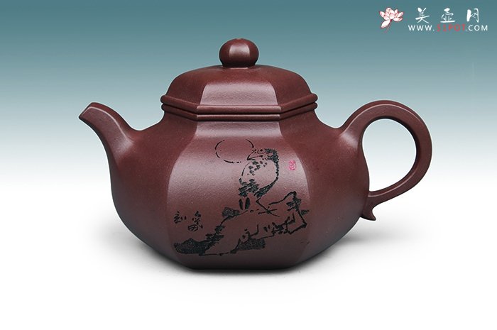 紫砂壶图片：六方真逸 - 宜兴紫砂壶网