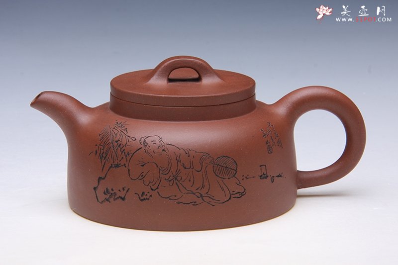 紫砂壶图片：平盖莲子 - 宜兴紫砂壶网