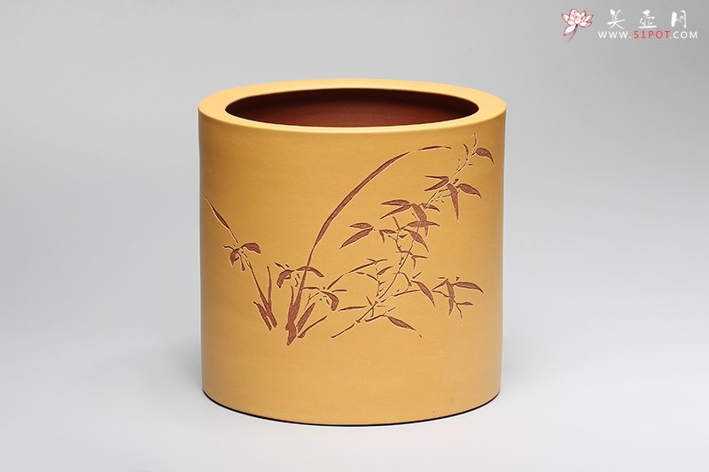 紫砂壶图片：笔筒（霍春阳书画） - 宜兴紫砂壶网