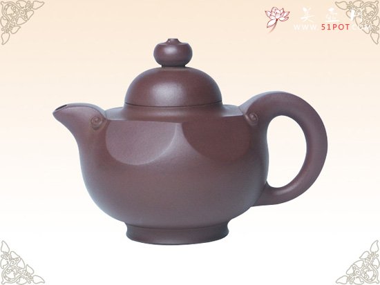 紫砂壶图片：六棱如意 - 宜兴紫砂壶网