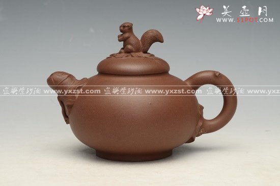 紫砂壶图片：松鼠 - 宜兴紫砂壶网