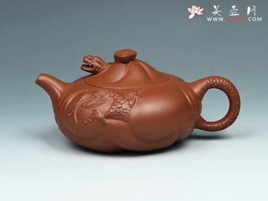 紫砂壶图片：鱼化龙壶 - 宜兴紫砂壶网