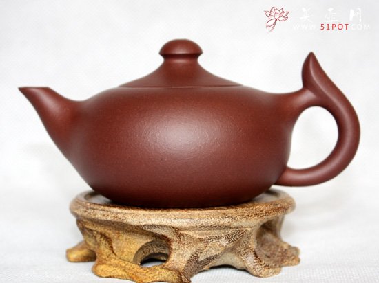紫砂壶图片：底槽青 圆顶壶 - 宜兴紫砂壶网