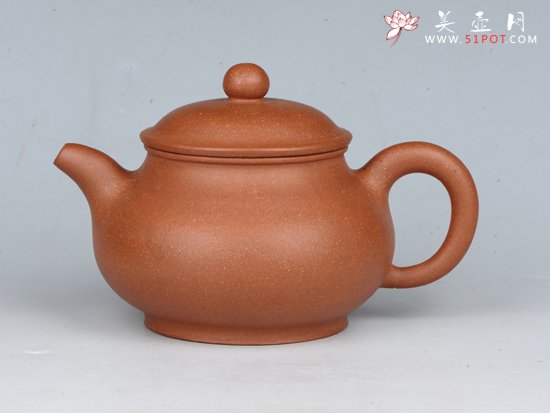 紫砂壶图片：潘壶 容量：200cc  泥料：紫泥 - 宜兴紫砂壶网