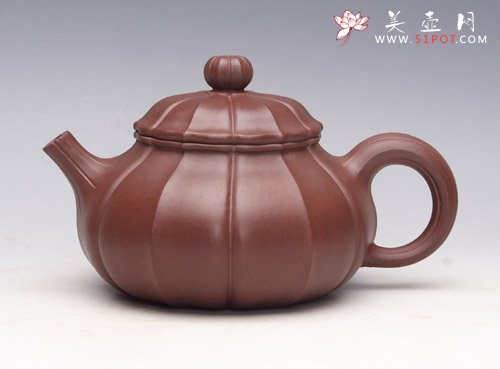 紫砂壶图片：雅姿菱花(全手工 - 宜兴紫砂壶网