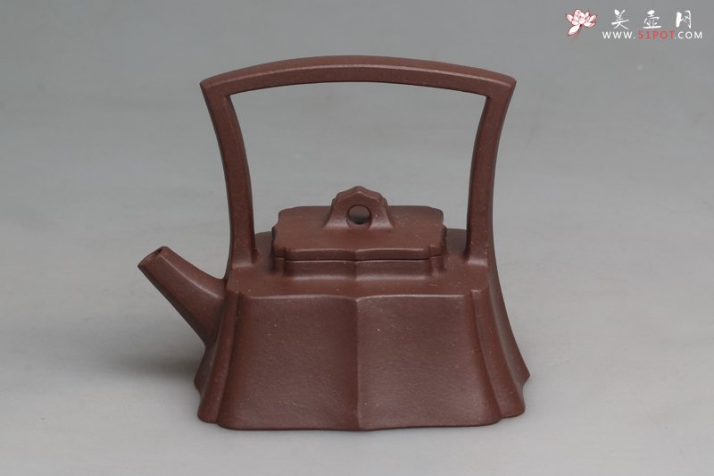 紫砂壶图片：菱花提梁 - 宜兴紫砂壶网
