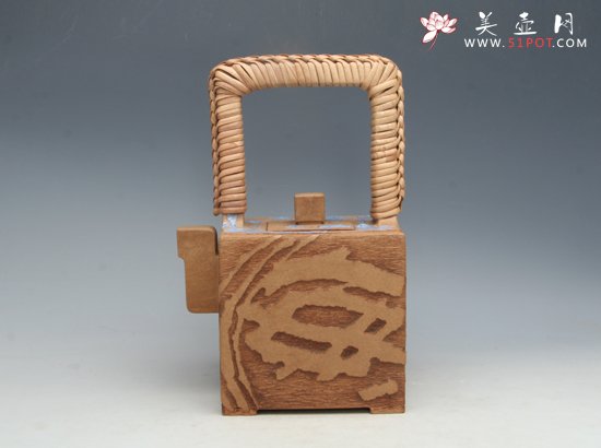 紫砂壶图片：方正提梁 - 宜兴紫砂壶网