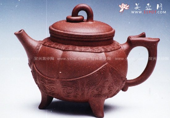 紫砂壶图片：仿古三足鼎 - 宜兴紫砂壶网