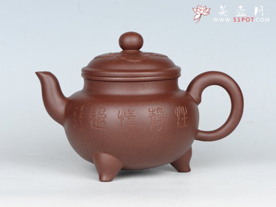 紫砂壶图片：大彬如意   泥料：老紫泥 - 宜兴紫砂壶网