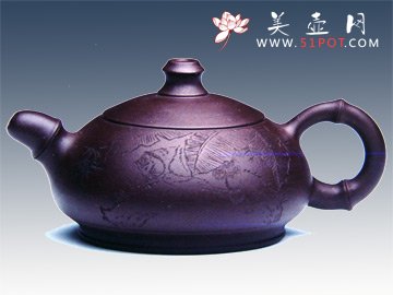 紫砂壶图片：竹趣280CC - 宜兴紫砂壶网