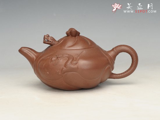 紫砂壶图片：鱼化龙 - 宜兴紫砂壶网