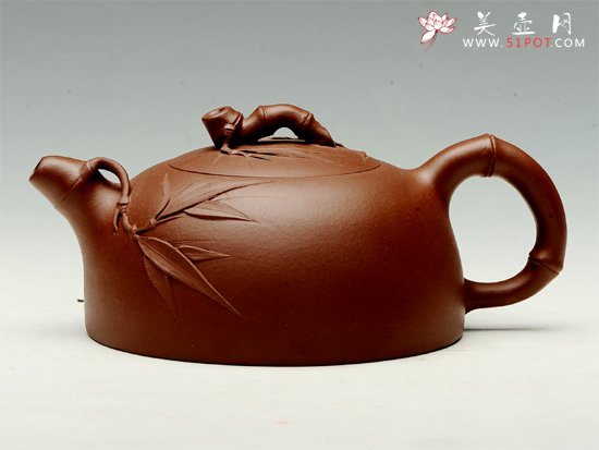 紫砂壶图片：竹节半月1 - 宜兴紫砂壶网