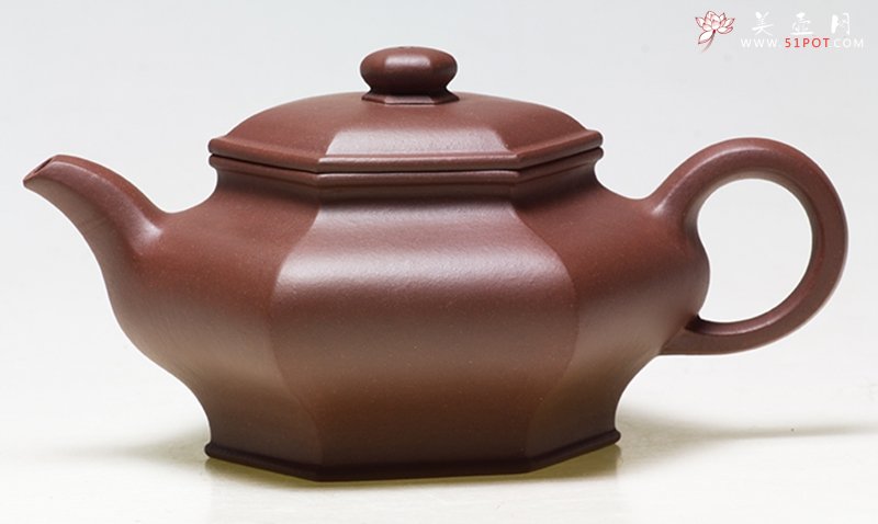 紫砂壶图片：六方虚扁 - 宜兴紫砂壶网
