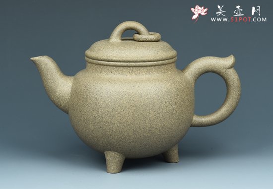 紫砂壶图片：三足鼎环 - 宜兴紫砂壶网