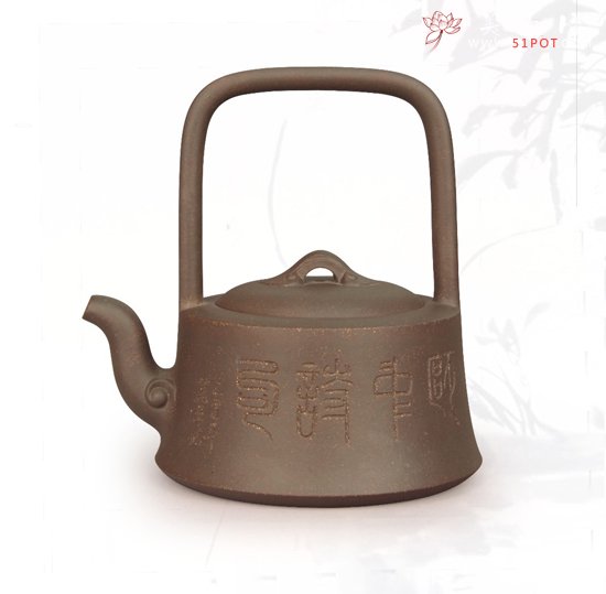 紫砂壶图片：如意提梁 - 宜兴紫砂壶网