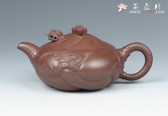 紫砂壶图片：鱼化龙 - 宜兴紫砂壶网