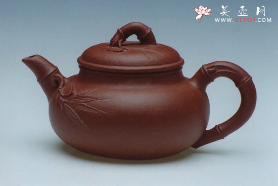 紫砂壶图片：佛竹（手工调砂泥) - 宜兴紫砂壶网