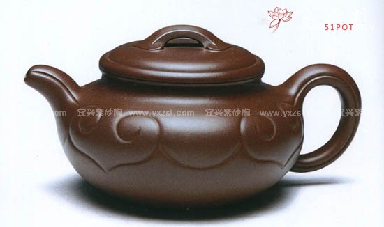 紫砂壶图片：如意访顾壶 - 宜兴紫砂壶网