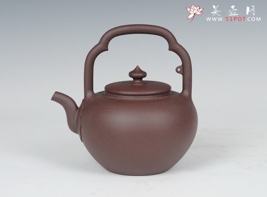 紫砂壶图片：吴经提梁 - 宜兴紫砂壶网