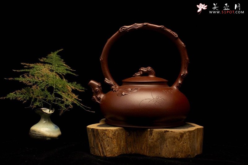 紫砂壶图片：坦然提梁 - 宜兴紫砂壶网