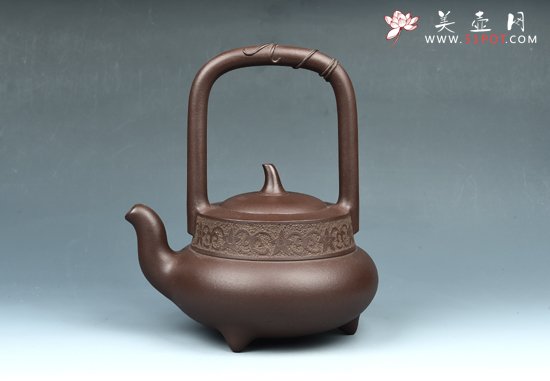 紫砂壶图片：北瓜提梁 - 宜兴紫砂壶网