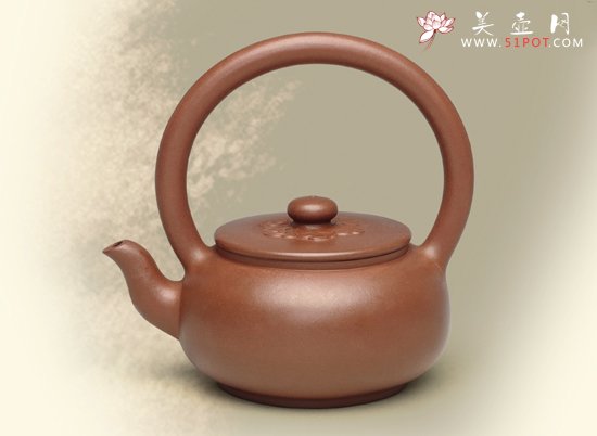 紫砂壶图片：祥云提梁 - 宜兴紫砂壶网