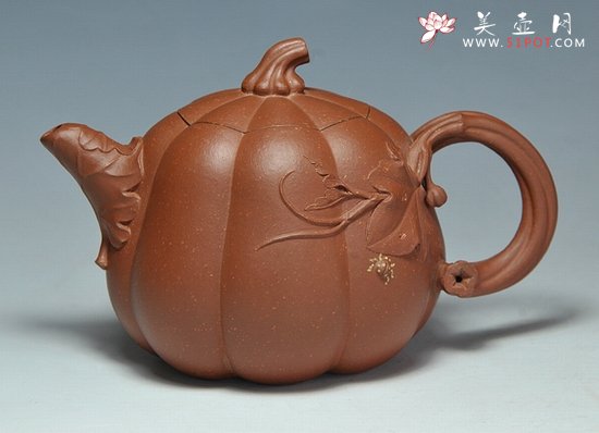 紫砂壶图片：高风南瓜壶 - 宜兴紫砂壶网
