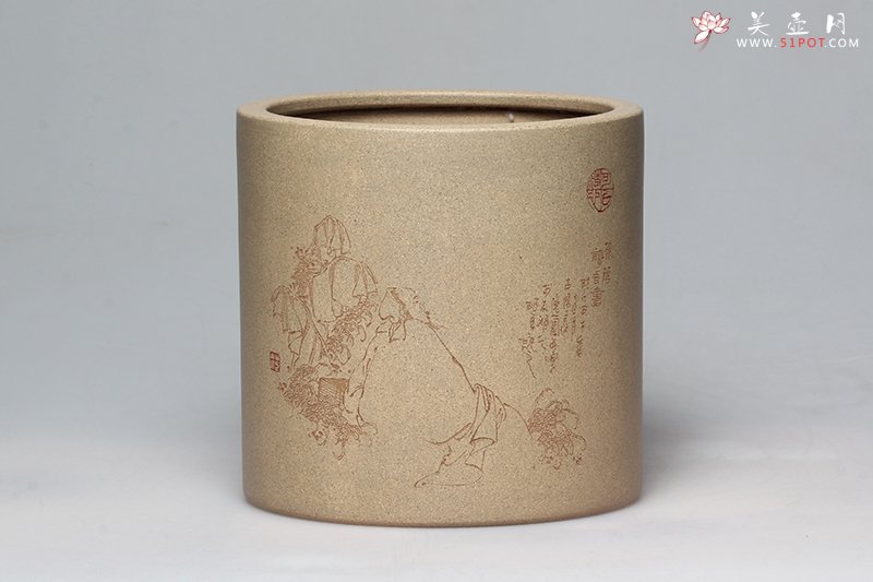 紫砂壶图片：笔筒 - 宜兴紫砂壶网