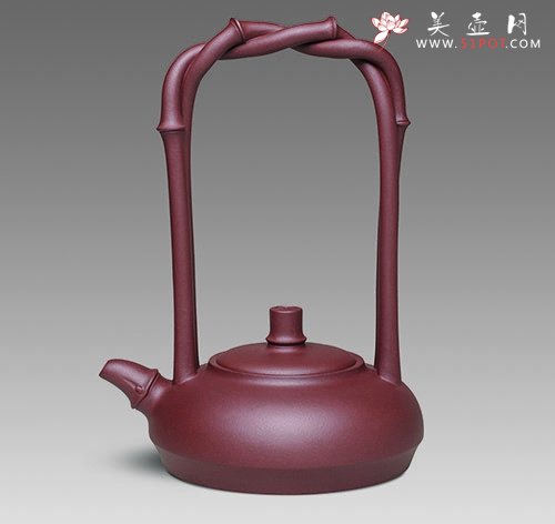 紫砂壶图片：双竹提梁 - 宜兴紫砂壶网