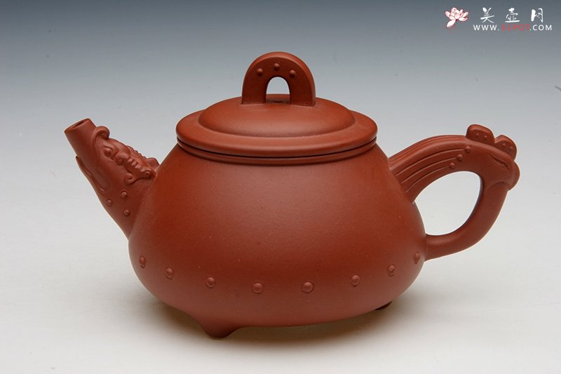 紫砂壶图片：龙凤石瓢红 - 宜兴紫砂壶网