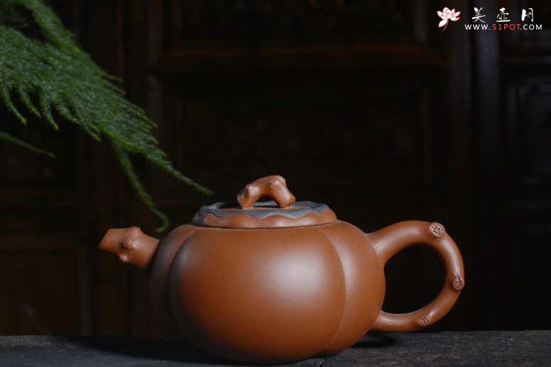 紫砂壶图片：柿扁壶 - 宜兴紫砂壶网