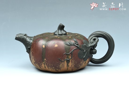 紫砂壶图片：七彩南瓜系列二 - 宜兴紫砂壶网