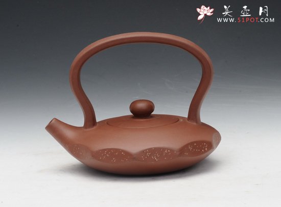 紫砂壶图片：扁提梁 - 宜兴紫砂壶网