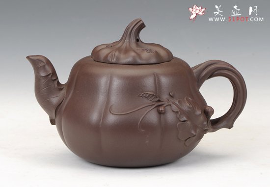 紫砂壶图片：秀南瓜 - 宜兴紫砂壶网
